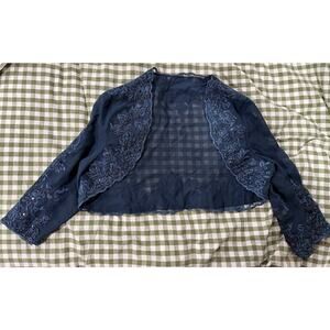 Navy sequin cardigan